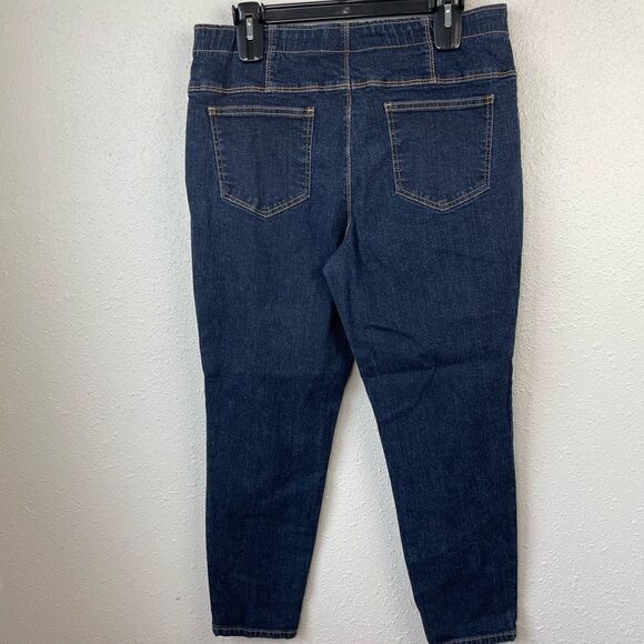 D&Co. Stretch Fit Cripped Denim Jeans Size 14P EUC - Picture 3 of 5